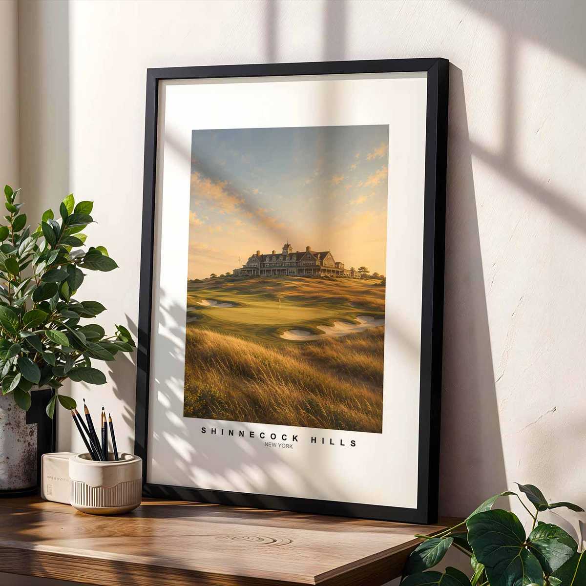 Shinnecock Hills as Wall Art: Horizon, Dune Grasses and Seaside Light digital print displayed as premium poster decor