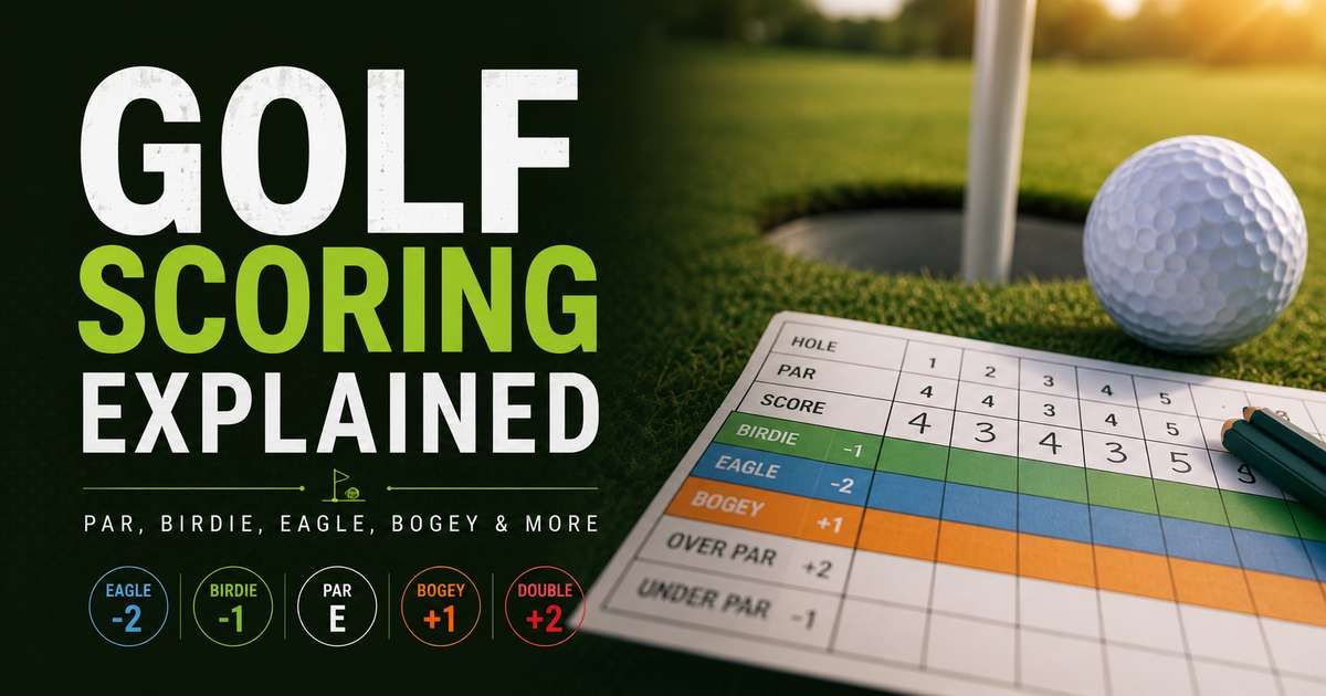 Close-up of a golf scorecard showing holes, pars, strokes, and player totals
